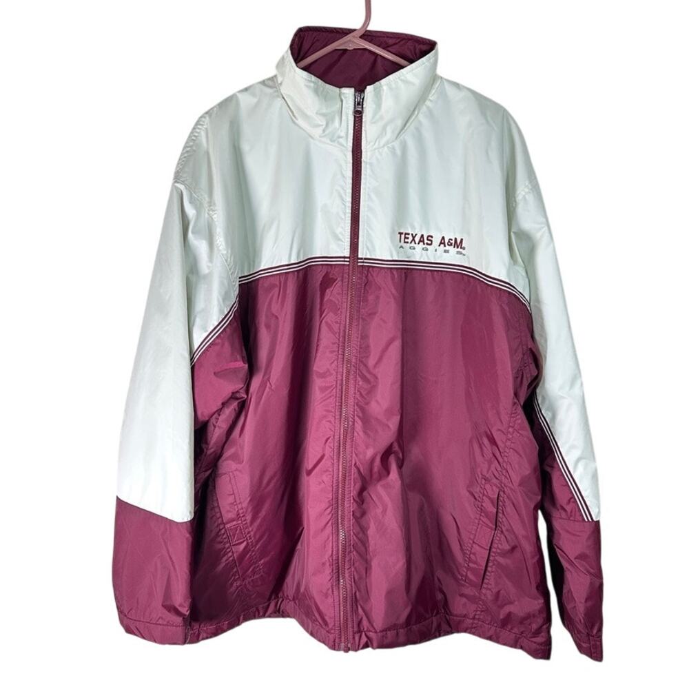 Texas A&M Aggies Windbreaker Jacket XL Maroon & White NWT